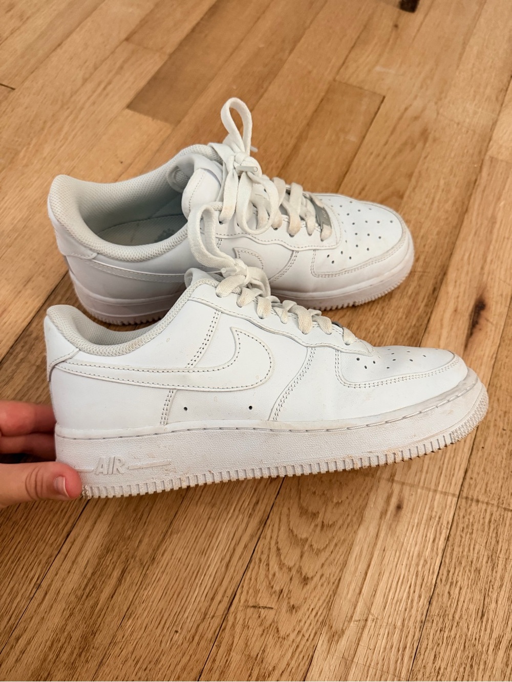 White Nike Air Force ones